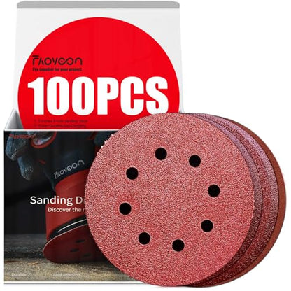 Sanding Disc 5 Inch 8 Hole (100 Count)