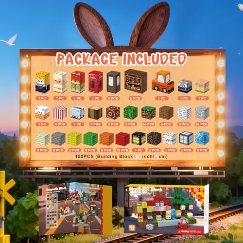 150Pcs 0.8in Magnetic Blocks (150 Count)