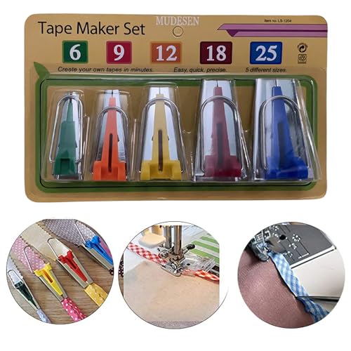 Bias Tape Makers Kit of 5 Sizes 1