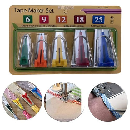 Bias Tape Makers Kit of 5 Sizes 1