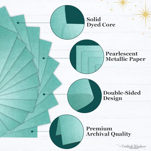 Cardstock Warehouse Stardream Lagoon Teal Cardstock Paper (25 Count)