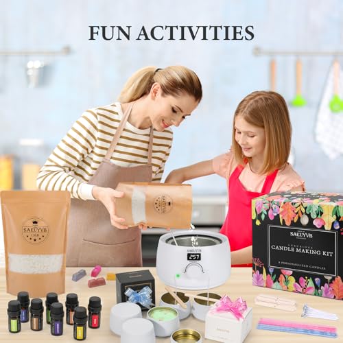 Candle Making Kit for Adults with Electric Wax Melting Pot