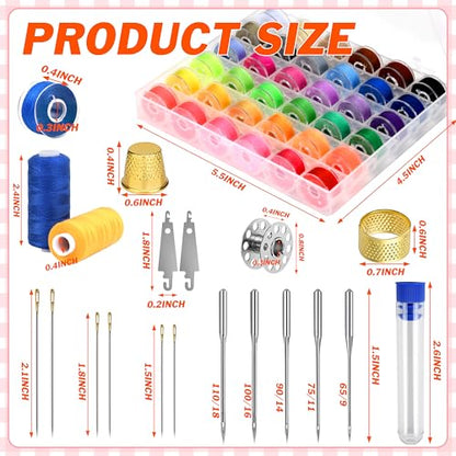140 Pcs Sewing Thread Kit (125 Count)