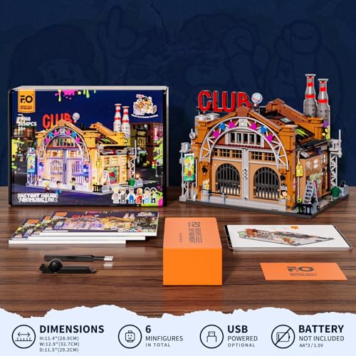 Factory House of Music Lighting Building Bricks Set (2654 Count)