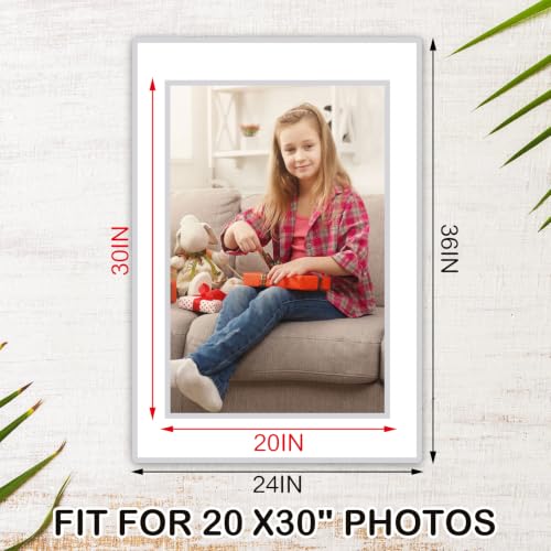 15 Pack White Picture Mats 24x36 for 20x30 Photos
