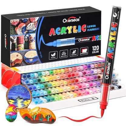 120 Colors Acrylic Paint Markers (120 Count)