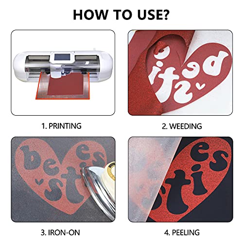 Glitter Heat Transfer Vinyl HTV Rolls