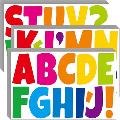 Letter Stickers 432 Pieces 36 Sheets Bulletin Board Letters 3 Inch Classroom Alphabet Poster Board Letter for Bulletin Board Display School Decor