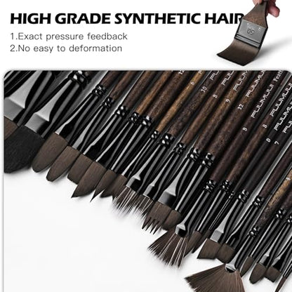 26pcs Professional Paint Brush Set (26 Count)