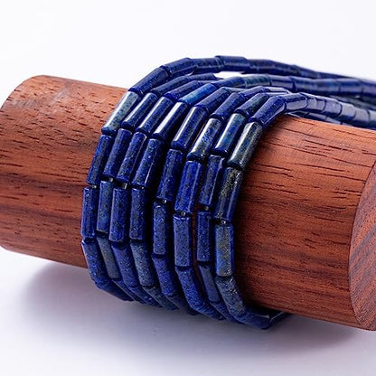 Natural Lapis Lazuli Cylinder Tube Beads 4x13mm 38cm (28 Count)