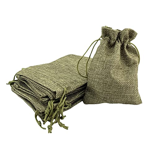 Pack of 25 Burlap Gift Bags with Drawstring Linen Jewelry Pouches Wedding Hessian Jute Bags for Birthday Jewelry and Treat Pouches Party Wedding Favors Gift Art and DIY Craft