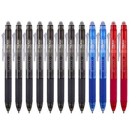 Retractable Erasable Gel Pens Clicker Fine Point 0.7 mm (12 Count)