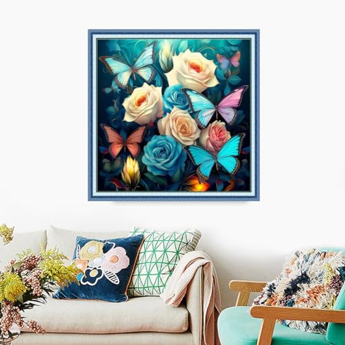 Stamped Cross Stitch Kits Full Range of Embroidery Needlework Starter Kits for Beginners Adults 11CT Embroidery Patterns Art Crafts DIY Needlepoint Kits