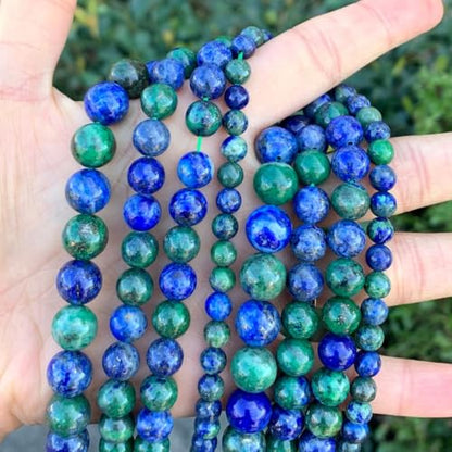 90pcs Adabele Natural Lapis Chrysocolla Gemstone 8mm Round Beads (94 Count)