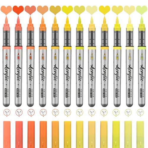 Yellow Orange Acrylic Paint Pens