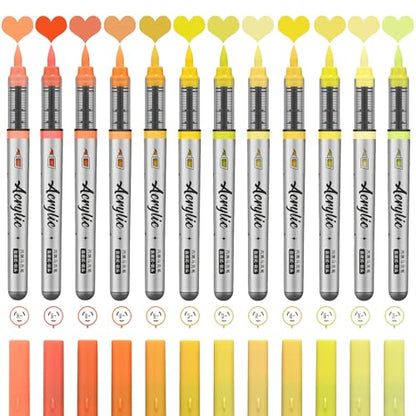Yellow Orange Acrylic Paint Pens