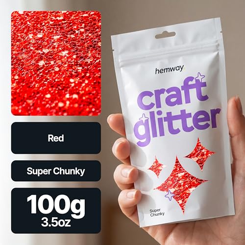 Craft Glitter Red 100g Super Chunky Glitter
