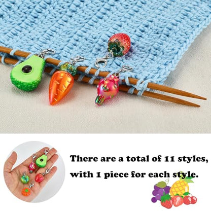 Fruit Knitting Stitch Markers for Crocheting (11 Count)