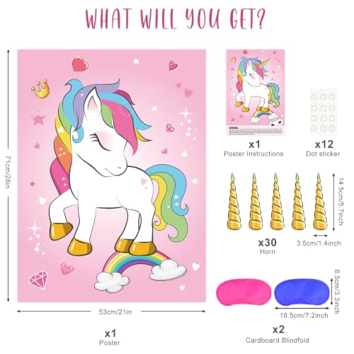Pin The Horn Unicorn Game