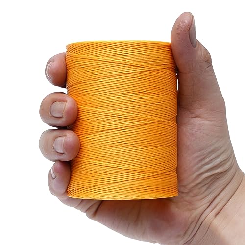 Waxed Thread 852Yards 150D 0.8mm Flat Polyester Wax Thread for Hand Sewing Leather Craft DIY Projects Shoes Repair Book Binding