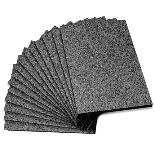 15 Pcs 12" x 8" x 0.5" Black Polyethylene Foam Packing Sheets for Craft (15 Count)