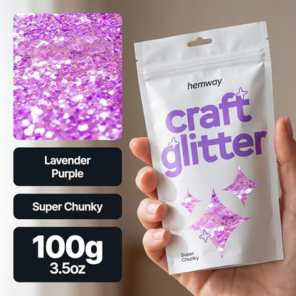 Craft Glitter Lavender Purple 100g Super Chunky Glitter (100 grams)