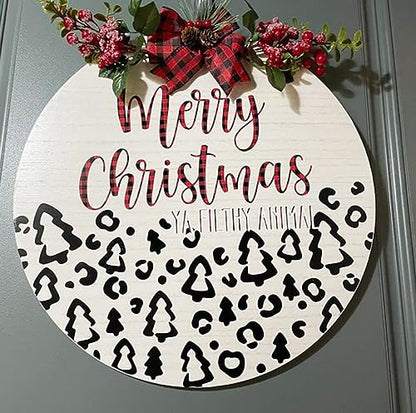 Christmas Stencils for Crafts Reusable 12" Christmas Stencils for Door Mats (14 Count)