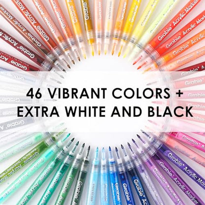 Pack of 48 Color Acrylic Paint Markers