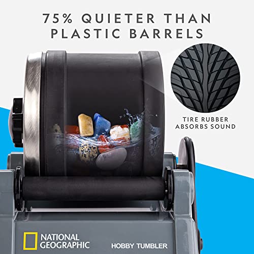 National Geographic Hobby Rock Tumbler Kit for Kids and Adults Ages 8+