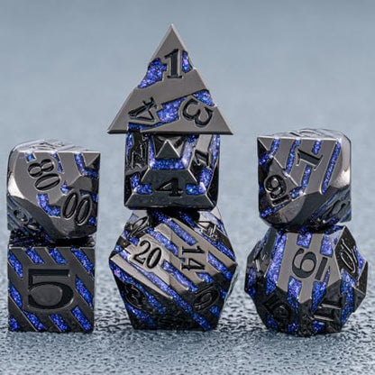 Luxury Inlay Metal Dice Set