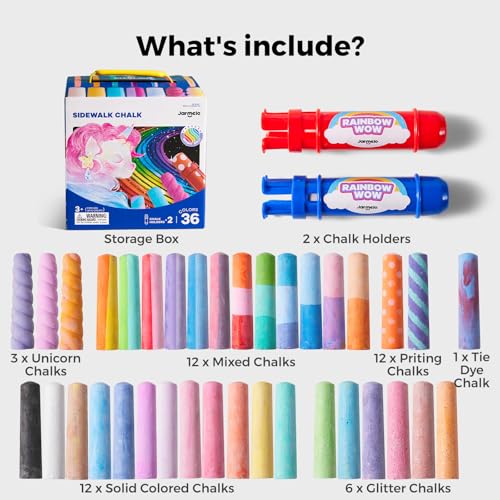 Sidewalk Chalk for Kids (38 Count)