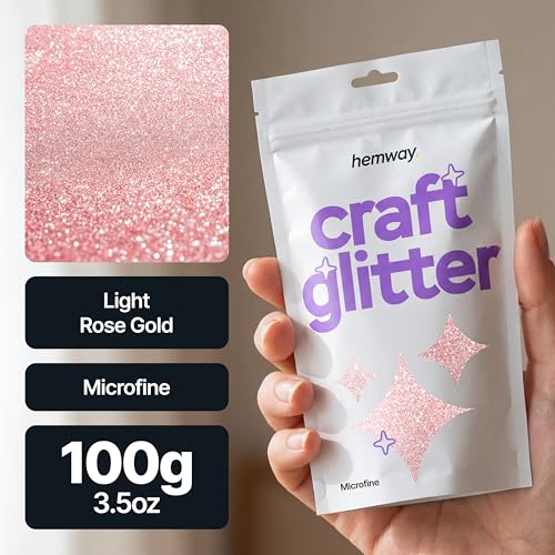 Craft Glitter Light Rose Gold 100g Microfine Glitter