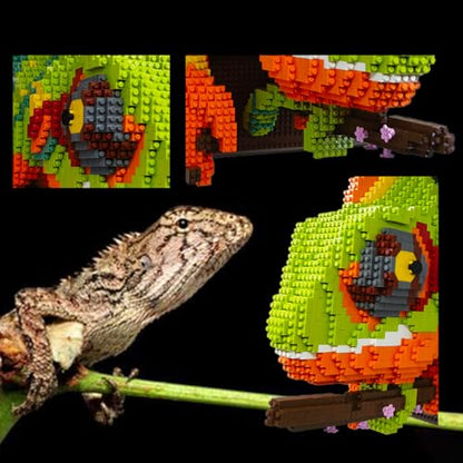 Wall Art Chameleon Building Blocks Set; A Wall Decor Set for Adults Who Love Creative Hobbies