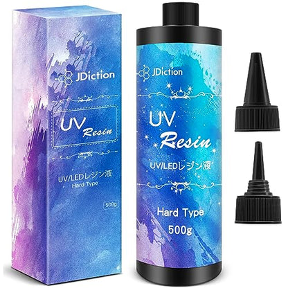 UV Resin 500g Crystal Clear Hard Type for Jewelry Making (17.64 Ounce)