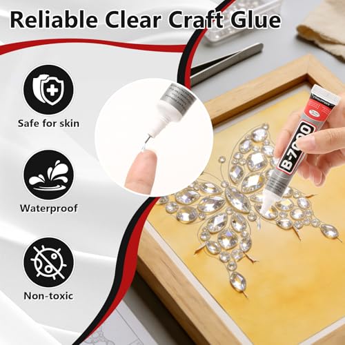 25 Tube 15ML B7000 Glue Clear with Precision Tip