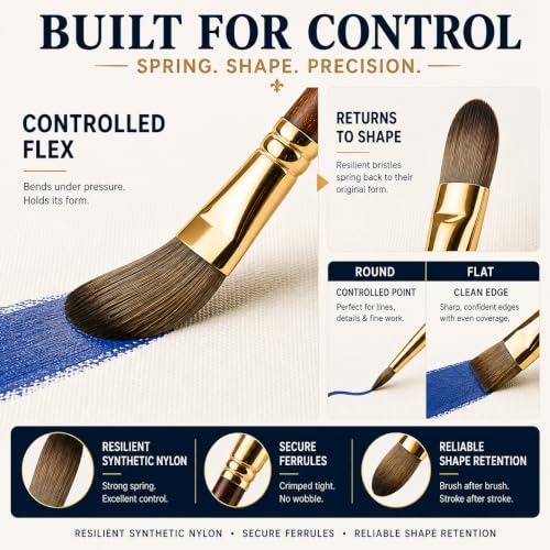 40PCS Paint Brushes Set (40 Count)