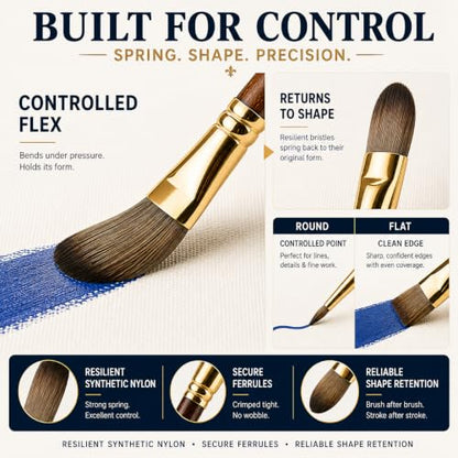 40PCS Paint Brushes Set (40 Count)