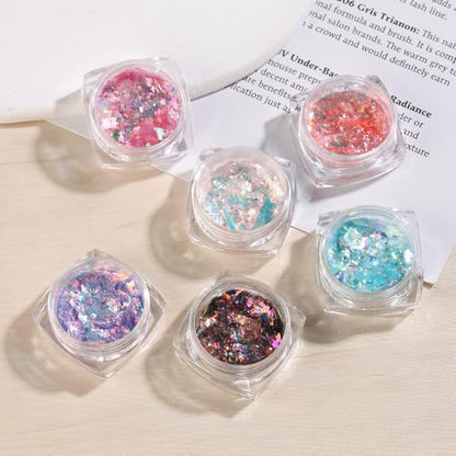 Holographic Iridescent Nail Art Glitter Flakes