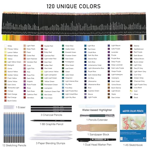 146Pcs Drawing and Sketching Colored Pencils Set (146 Count)