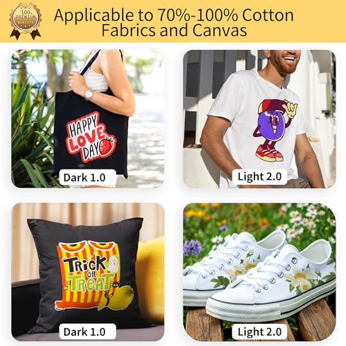 Printable Heat Transfer Paper for Dark and Light T Shirts (22 Count)