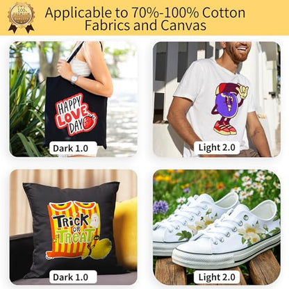 Printable Heat Transfer Paper for Dark and Light T Shirts (22 Count)