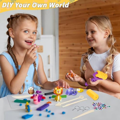 254 Pcs Air Dry Clay 160 Colors Modeling Model Magic Clay for DIY Molding Starter Kit with Sculpting Tools (254 Count)