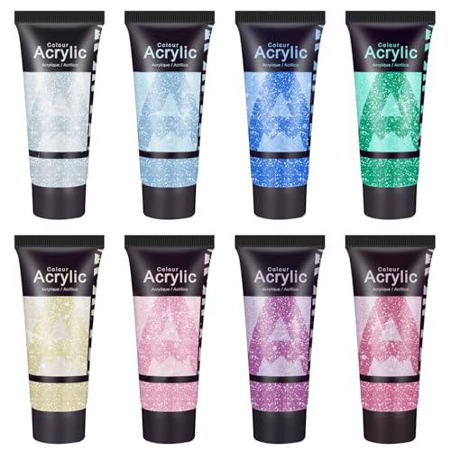 Galaxy Glitter Acrylic Paint Set (5.68 Fl Oz)