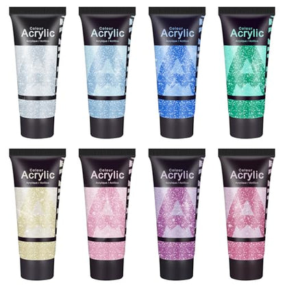 Galaxy Glitter Acrylic Paint Set (5.68 Fl Oz)