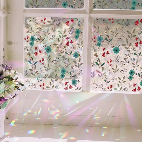 Rainbow 3D Window Stained Glass Privacy Film Decorative