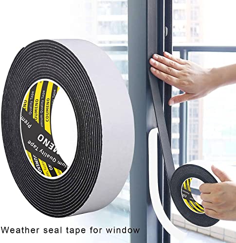 EVA Single Sided Adhesive Black Foam Tape (16.4 Foot)