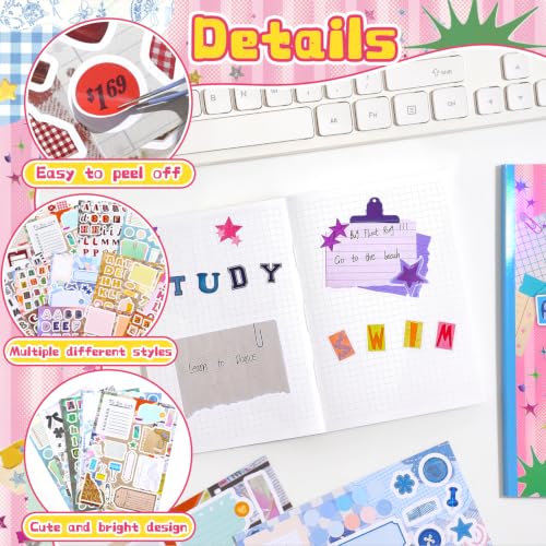 1000+ Pcs Alphabet Collage Sticker Book