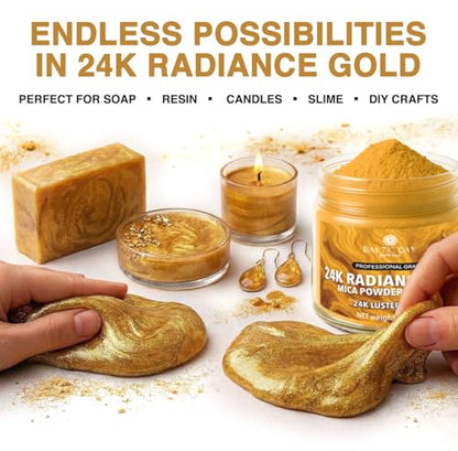24K Radiance Gold Mica Powder 2 oz