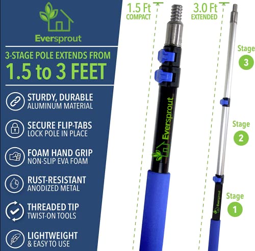 1.5 to 3 Ft Telescopic Pole