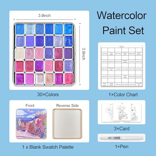 Mini Matellic Watercolor Paint Set